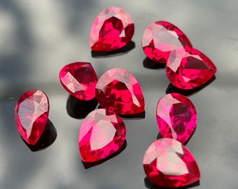 Dunkelrosa Farbe Birnenform Cubic Zirconia | AAA Qualität Zirkonia Imitation Farbe CZ Lose Steine für die Schmuckherstellung (2 x 4 mm-10 x 12 mm)