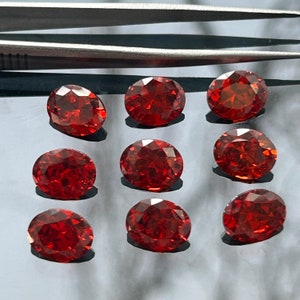 Cubic Zirconia AAA Quality Cubic Zirconia Oval Shape Garnet Red Color CZ Loose Stones Brilliant Quality (2x4mm-15x20mm ) For Jewelry Making.