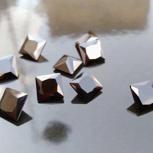 Cubic Zirconia | AAA Quality Cubic Zirconia Square Shape | Black Color CZ Loose Stones Brilliant Quality | For Jewelry Making | (2 mm-10 mm)