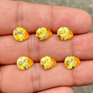 Yellow Color Pear Shape Cubic Zirconia AAAAA Quality Cubic Zirconia Pear Shape Yellow CZ Loose Stones Brilliant Quality (2x4mm-10x12mm)