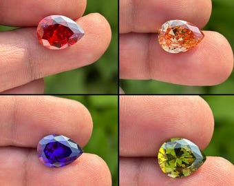 Pear Shape Cubic Zirconia AAAAA Quality Cubic Zirconia Pear Shape Mix 4 Colours CZ Loose Stones Brilliant Quality (2x4mm-10x12mm)