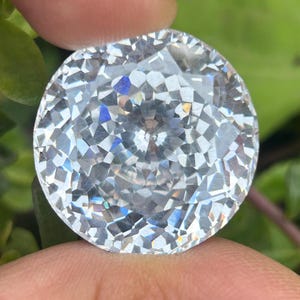 132 ct White Cubic Zirconia | AAA Quality Cubic Zirconia Round Shape | White Color CZ Loose Stones Brilliant Quality | (27.80mm)