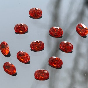 Cubic Zirconia AAA Quality Cubic Zirconia Oval Shape Orange CZ Loose Stones Brilliant Quality (2x4mm-15x20mm ) For Jewelry Making.