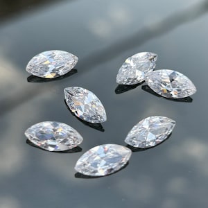 White Marquise Cubic Zirconia AAAAA Quality White Marquise Shape CZ Loose Cubic Zirconia Stone Size 1x2mm ~ 7x14mm