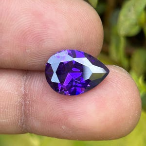 Amethyst Color Pear Shape Cubic Zirconia | AAA Quality Cubic Zirconia Pear Shape Purple CZ Loose Stones Brilliant Quality (2x4mm-10x12mm)