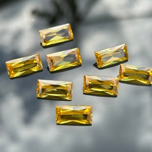 Rectangle Shape Cubic Zirconia AAAAA Quality 6 Multi colors Size 6x12mm    Loose Cubic Zirconia Stone For Jewelry Making Stones Cz