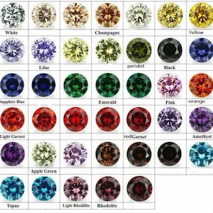 Cubic Zirconia AAAAA Quality Cubic Zirconia Round Shape | 10 Colors CZ Loose Stones Brilliant Quality | For Jewelry Making | (0.5 mm-15 mm)