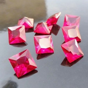 Cubic Zirconia AAA Quality Cubic Zirconia Square Shape Imitation Pink Color CZ Loose Stones Brilliant Quality For Jewelry Making (2mm-10mm)