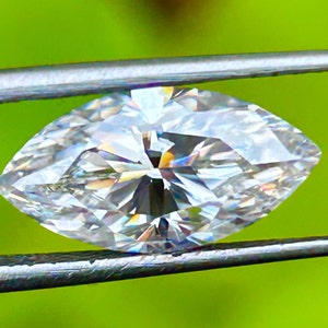 Moissanite Diamond, Certified Marquise Shape Moissanite, Loose Moissanite Stones, VVS1 Faceted White Marquise Moissanite (2x4mm-7x14mm)