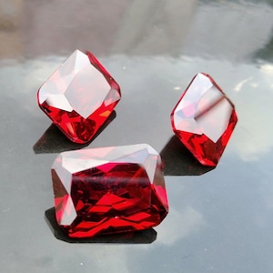 Cubic Zirconia | AAA Quality Cubic Zirconia Octagon Shape Red Color CZ | CZ Loose Stones (2x4mm-12x16mm) Cubic Zirconia