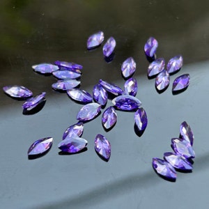Amethyst Color Marquise Cubic Zirconia AAAAA Quality Purple Marquise Shape CZ Loose Cubic Zirconia Stone Size 1x2mm ~ 7x14mm