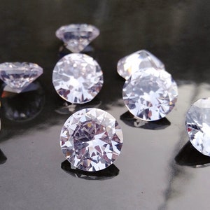 Cubic Zirconia | AAA Quality Cubic Zirconia Round Shape | White Color CZ Loose Stones Brilliant Quality | For Jewelry Making | (1mm-15 mm)