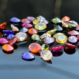 Mix Colour Oval Shape Cubic Zirconia AAA Quality 10 pc Per colour Total 100 Pcs CZ Loose Stones (3x5mm-15x20mm) Zirconia For Jewelry Making.