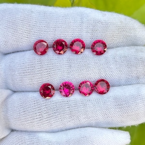 Cubic Zirconia | AAA Quality Cubic Zirconia Round Shape | Pink Imitation Color CZ Loose Stones Brilliant Quality | (0.5mm-15 mm)