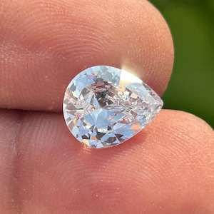 Witte peer zirkonia | AAA-kwaliteit zirkonia peervorm witte zirkonia losse stenen briljante kwaliteit voor het maken van sieraden (2 x 4 mm-10 x 12 mm)