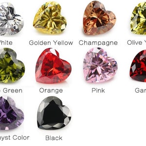Herzform Zirkonia Multi Color AAA Qualität Zirkonia-Herzform 10 Multi-Farben CZ Lose Steine Brilliante Qualität (3 mm-8 mm) CZ
