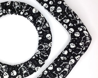 Skeleton & Skulls Grime Guard for Hoop or Q-Snap Frame or Rectangular Nurge | Cross Stitch | Embroidery