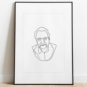 Sir David Attenborough - Wall Art, Print, Poster, A4, A3, A2, A1 (Frame not included)