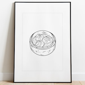 Dim Sum - Wall Art, Print, Poster, A4, A3, A2, A1 (Frame not included)