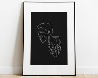Chadwick Boseman / Black Panther - Wall Art, Print, Poster, A4, A3, A2, A1 (Frame not included)