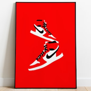 Jordan 1's - Arte de pared, impresión, póster, A4, A3, A2, A1 (marco no incluido)