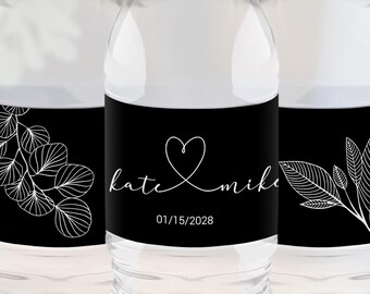 Wedding Water Bottle Labels, Personalized Wedding Labels for Bottled Water, Wedding Welcome Bags, Thank You Wedding Bottle Labels