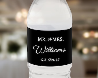 Wedding Water Bottle Labels, Welcome Party Rehearsal Dinner Water Bottle Label, Guest Welcome Bag Favor Labels