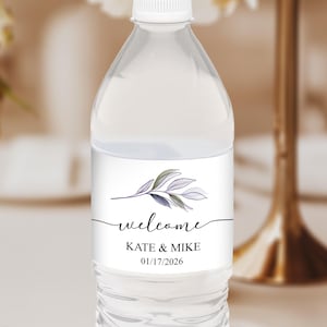 Custom Wedding Water Bottle Labels, Personalized Wedding Welcome Labels, Wedding Reception Labels for Bottled Water, Wedding Welcome Bags