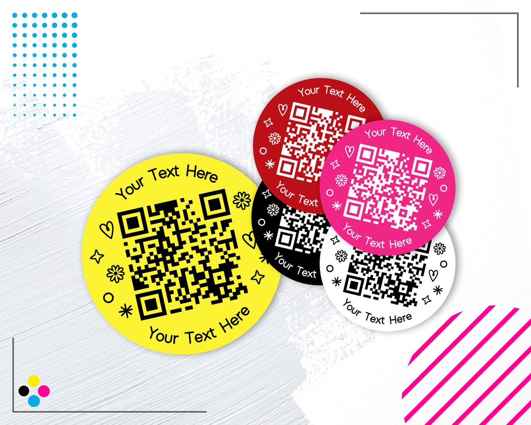 Personalized QR Code Sticker, Custom site QR Code Labels, QR Code