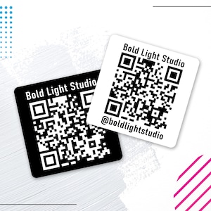 Custom QR Code Labels, Personalized QR Code Stickers for Business, Custom Link QR Labels, Smart Qr Codes, Waterproof Packaging Labels