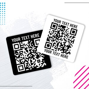 Custom QR Code Labels, Personalized QR Code Stickers for Business, Custom Link QR Labels