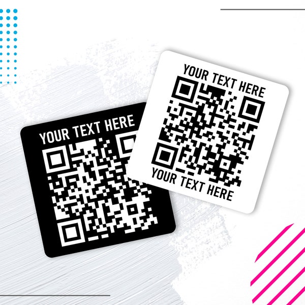 Custom QR Code Labels, Personalized QR Code Stickers for Business, Custom Link QR Labels