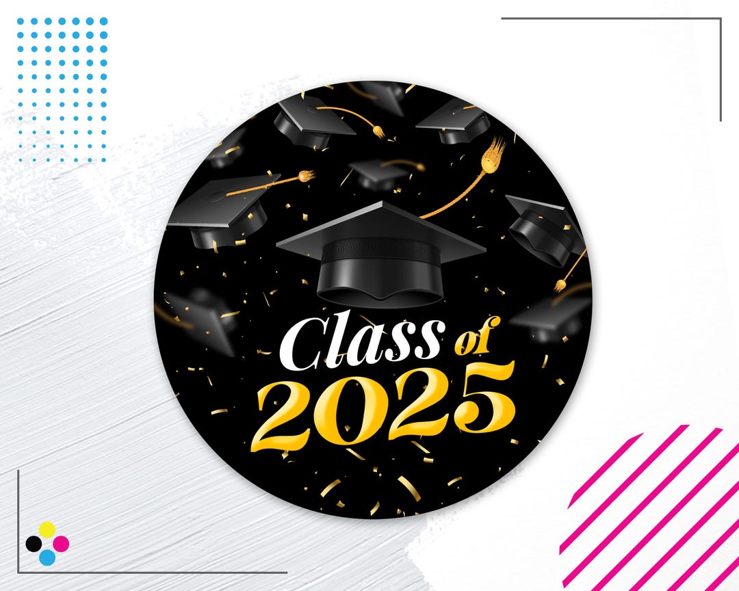 Class of 2025 Graduation Stickers, Grad Party Favor Labels, 2025 ...