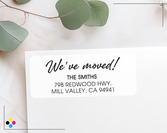 We've Moved Address Label, Custom Return Address Labels, Personalized Return Mailing Stickers for New Home