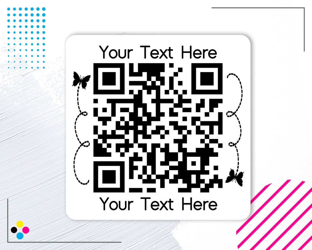 Scan Here QR Code Stickers, Custom QR Code Labels, Cute Packaging for