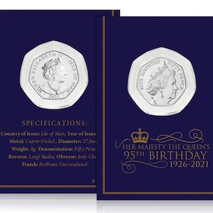 IOM001  2021 Queens 95th Birthday 50p