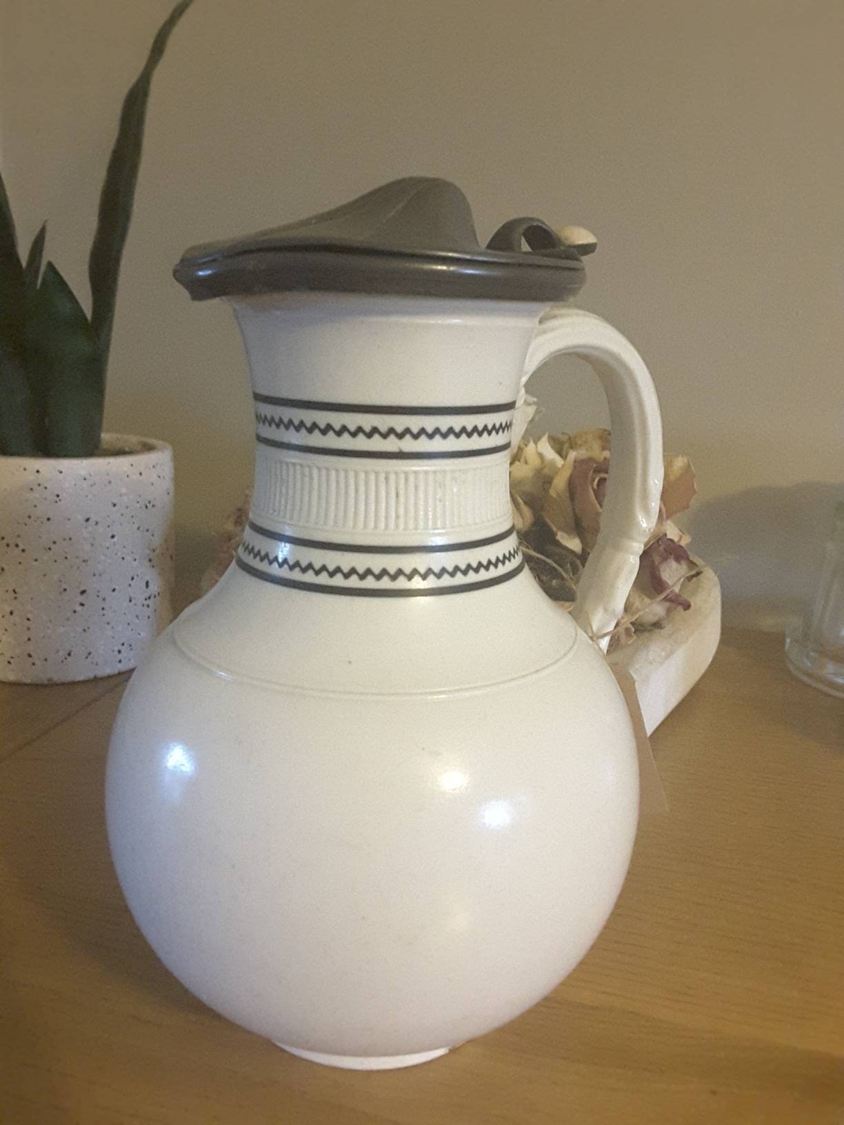 Vintage Rye Pottery Pitcher Etsy Hong Kong