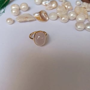 Sterling Silver 925 Natural Rose Quartz Ring, Handmade Ring, Solo Ring, Birthstone Ring