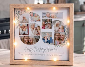 Personalised 65th Birthday Photo collage Frame, Gift for Daughter, Bestie Birthday present, Nan 65th frame, Mum 65th gift, Born in 1971