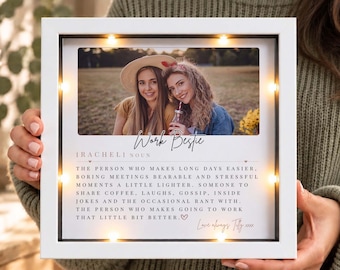 Personalised Work Bestie Gift | Custom Work Bestie Definition | Colleague Photo Gift | Office Best Friend Gift | Personalised Coworker Gift