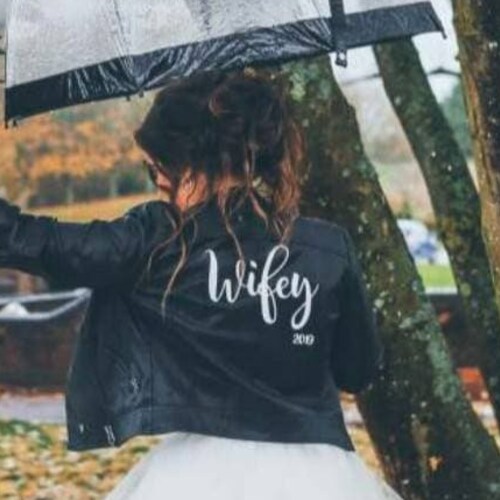 Custom Mrs Wedding Denim Jacket Iron on 