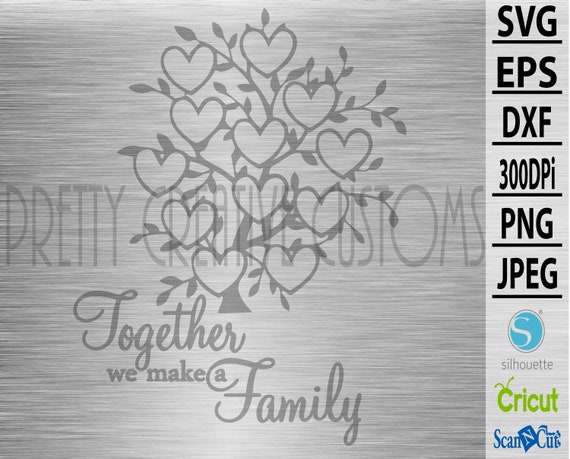 12 Family Tree Heart Template Svg Tree With Hearts And Etsy