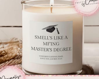 Cadeau pour une maîtrise, bougie de remise des diplômes, cadeau pour diplômé universitaire, cadeau amusant pour soeur, bougies amusantes, remise des diplômes de meilleur ami, cadeau de félicitations