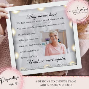 Personalised memorial frame, In memory frame, Sympathy gift, Personalised memory gift, Remembrance gift
