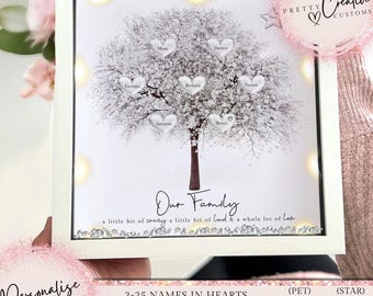 Personalised family tree gift, Mothers day gift, Gift for mum, mum gift, Gifts for her Christmas gift, Mums birthday, Nans birthday