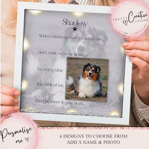 Pet memorial photo frame, dog memorial gift, Remembrance frame, memorial gift, deepest Sympathy, Bereavement, in Loving Memory of pet,