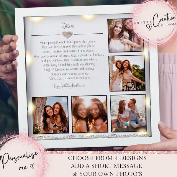 Sisters personalised photo frame | Sisters Christmas gift | Sisters birthday gift | Christmas gift | Sisters photo frame | Gifts for her