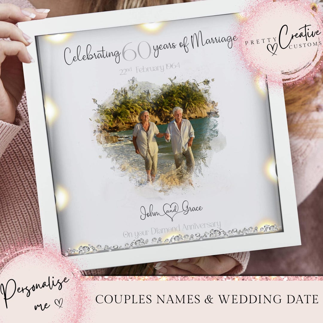 Personalised 60th Diamond Anniversary Gift Custom Anniversary Photo — free download