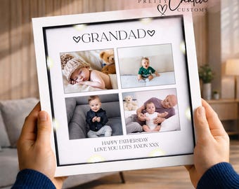 Personalised Grandad Photo Frame, First Fathers Day Gift For Grandad