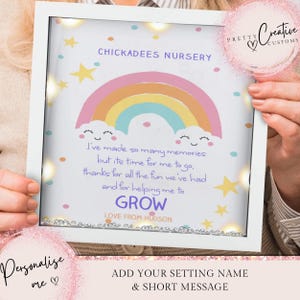 Personalised thankyou teacher gift Nursery school Appreciation Gift pre-school leaving gift helping you grow gift thankyou present from kids